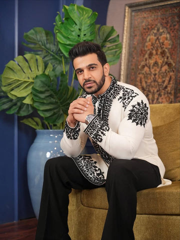 Signature Black Embroidery Premium Kurta