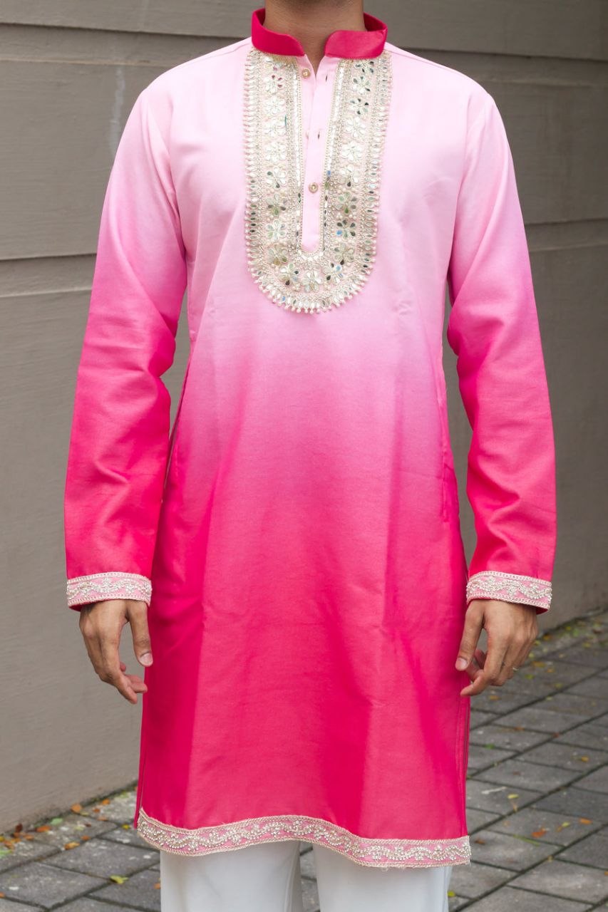 Gulrang Ombre Premium Designer Kurta