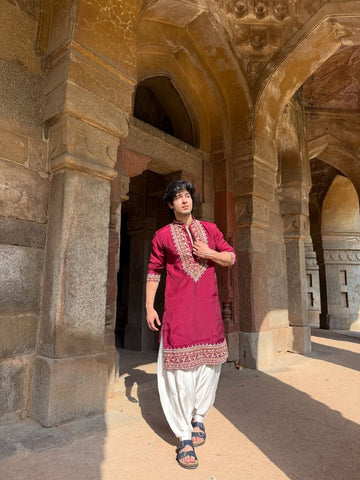 Aaina-Rang Mirror Work Designer Kurta